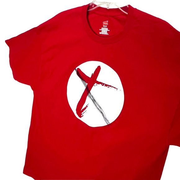 Hanes Event Staff T-Shirt Men's 2XL Red Short Sleeve Unknown Asia Concert/Event - Picture 4 of 8